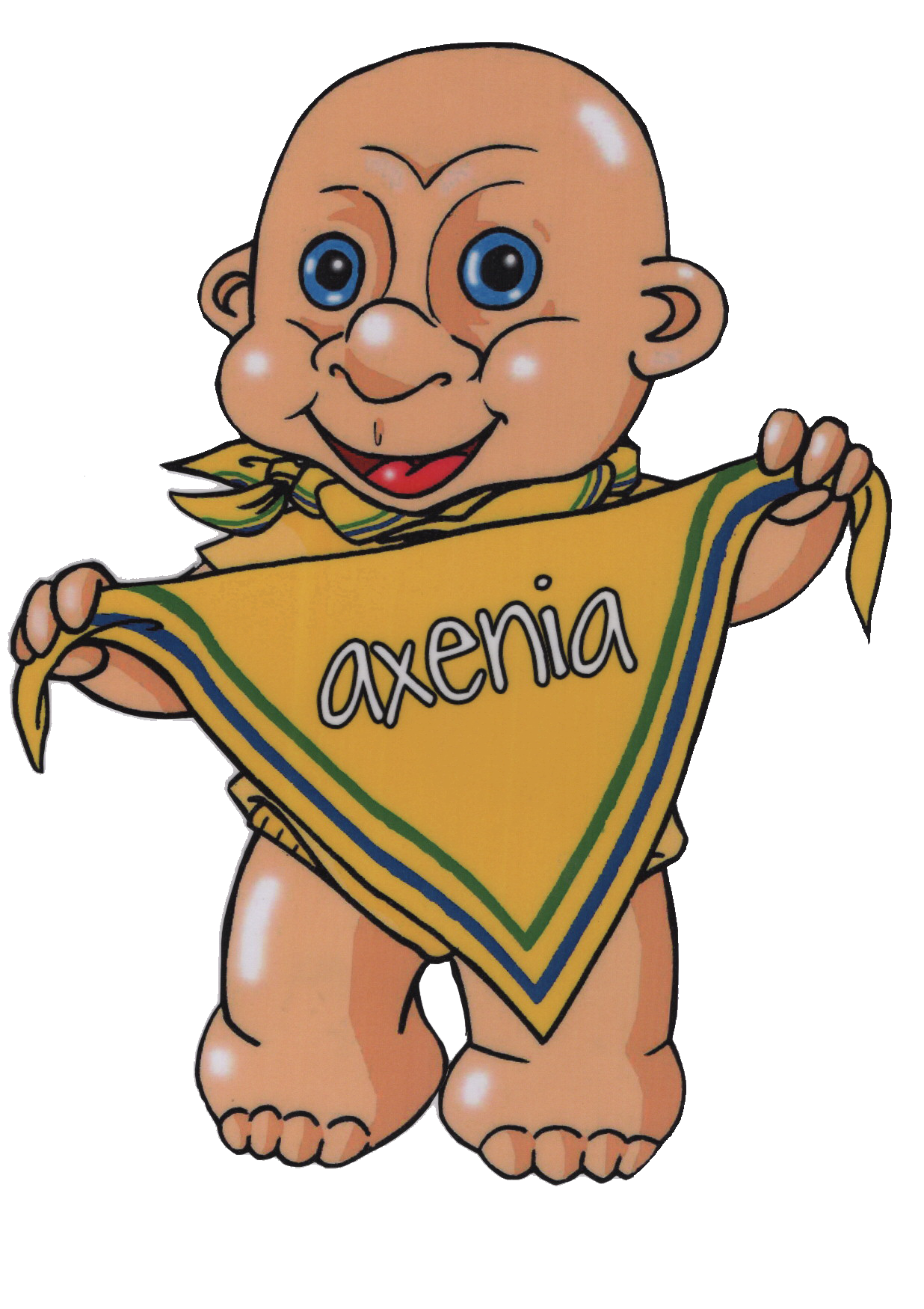 Patxi, la mascota de Juniors Axenia